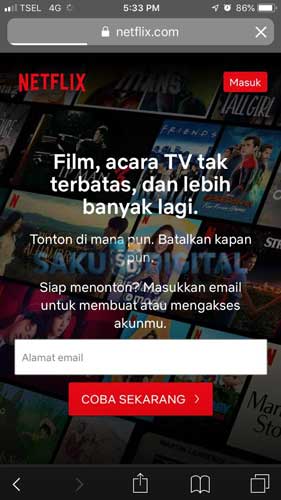 Buka Halaman Netflix