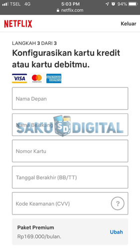 Masukan Data Akun Jenius