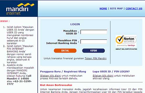 Lewat Internet Banking Mandiri 1