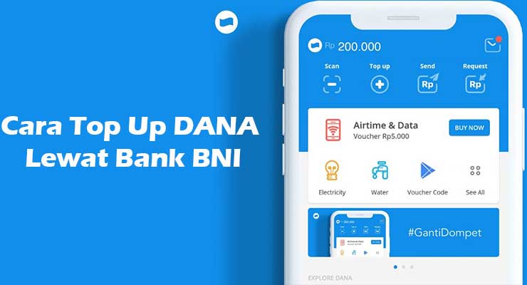 Cara Top Up DANA Lewat Bank BNI