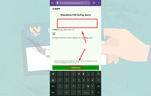 Masukan PIN Gopay 1