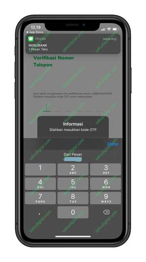 Masukkan Kode OTP Verifikasi Nomor Telepon