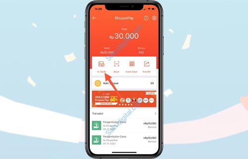 Pilih Menu Isi Saldo ShopePay