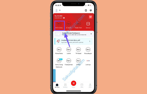 Pilih Menu Kirim Uang