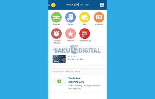 1 Buka Aplikasi Mandiri Online