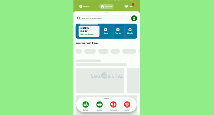 2 Pilih Menu Top Up