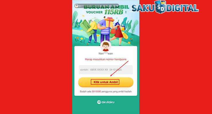 3 Klik Untuk Ambil