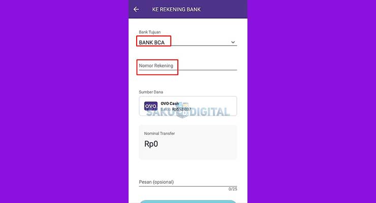 4 Isi Nama Bank dan Nomor Rekening