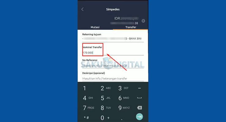 4 Tentukan Nominal Transfer