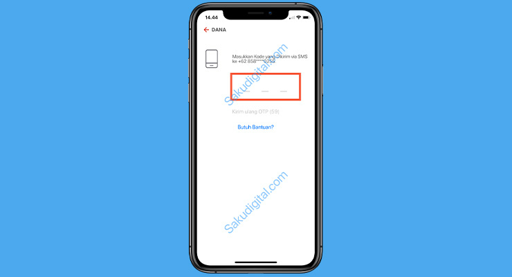 8 Masukan Kode OTP