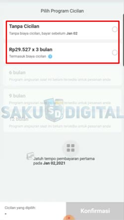 10 Pilih Program Cicilan