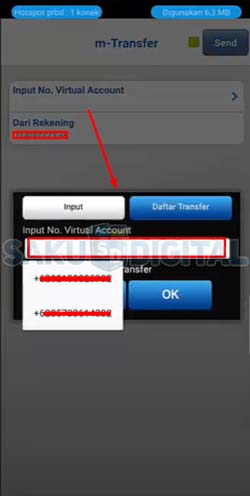 12 Input Nomor Virtual Account