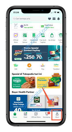 2 Pilih Menu Akun