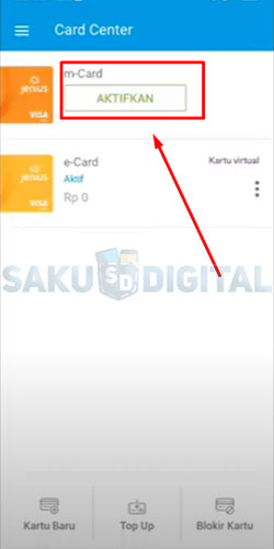 5 Tap Aktifkan M Card