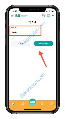 6 Tentukan Nominal Top Up 1
