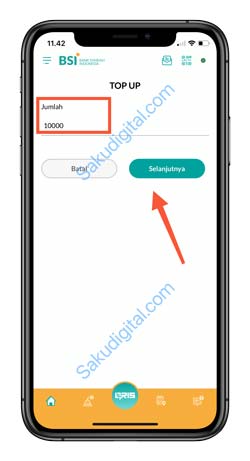 6 Tentukan Nominal Top Up 3