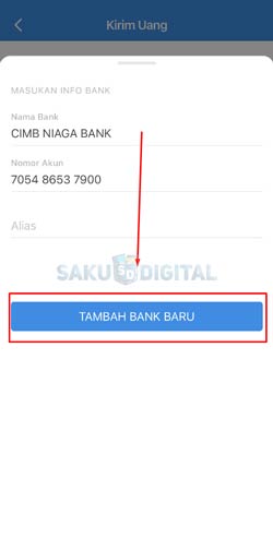 7 Klik Tambah Bank Baru