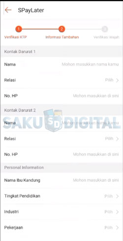 7 Masukkan Data Diri Sesuai KTP