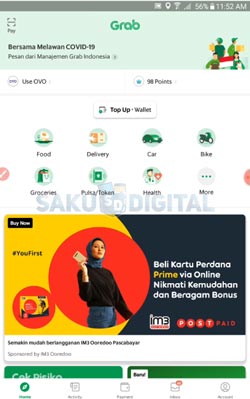 1 Buka Aplikasi Grab