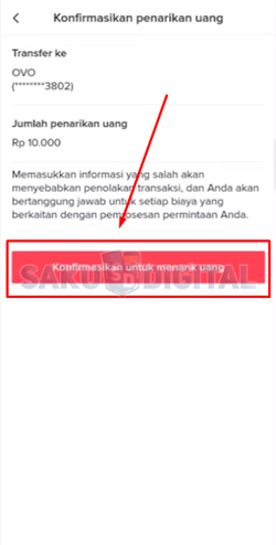 10 Klik Konfirmasi Untuk Menarik Uang