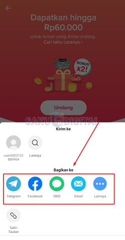 4 Pilih Bagikan Syarat Cara Tarik Saldo TikTok Lite Ke Dana