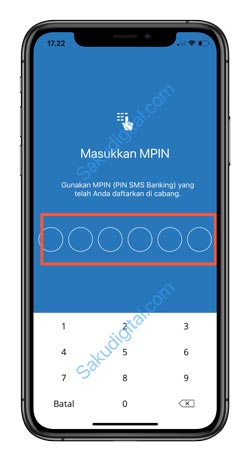 9 Masukkan MPIN Mandiri Online