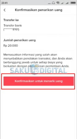 15 Konfirmasikan Untuk Menarik Uang