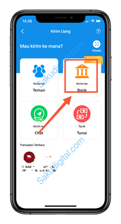 3 Pilih Kirim Ke Bank