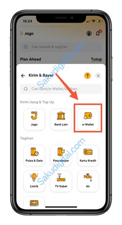 4 Pilih Menu E Wallet