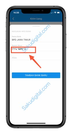 6 Input Nomor Rekening 1