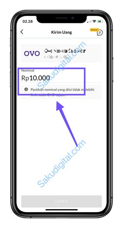 6 Tentukan Nominal Top Up 2