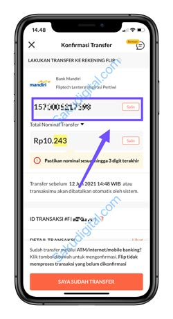 8 Salin Kode Transfer 1