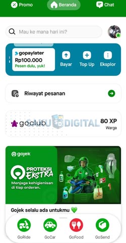 1 Buka Aplikasi Gojek 2