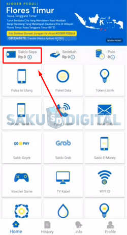 2 Klik Saldo Saya
