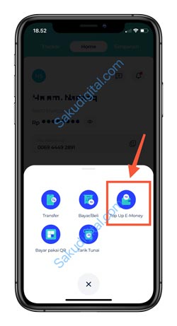 3 Pilih Menu Top Up Emoney 1