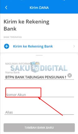 5 Input Nomor Rekening