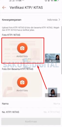 5 Klik Ambil Foto Identitas Diri