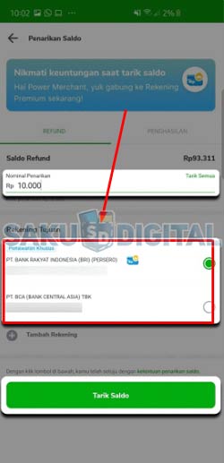 6 Masukkan Nomor Rekening 1