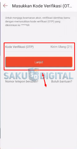 7 Masukan Kode Verifikasi