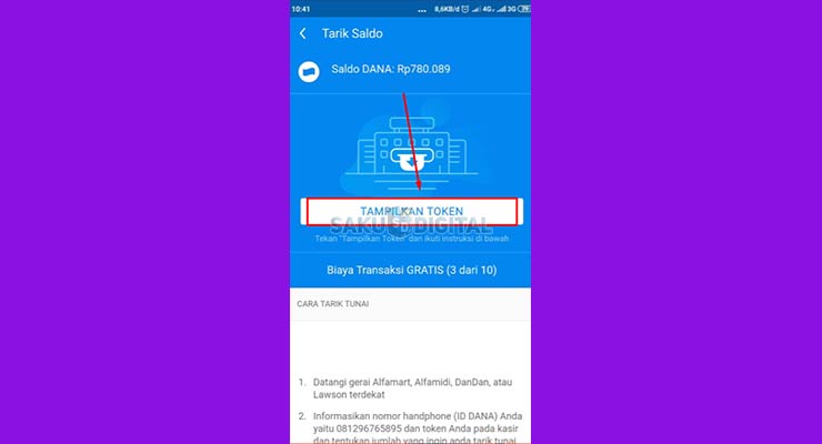 14 Tap Tampilkan Token