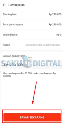 4 Klik Bayar Sekarang