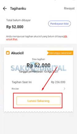 4 Klik Lunasi Sekarang