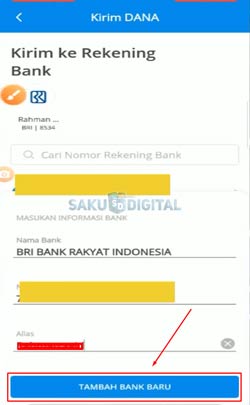 5 Klik Tambah Rekening Baru