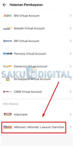 5 Pilih Metode Pembayaran Alfamart