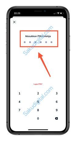 6 Masukkan PIN