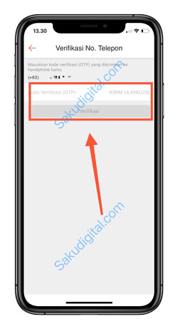 8 Masukkan Kode OTP