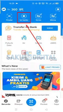 2 Pilih Menu Isi Saldo 2
