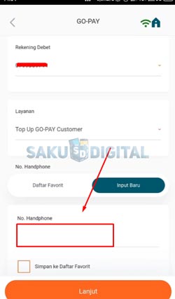 6 Masukkan Nomor HP