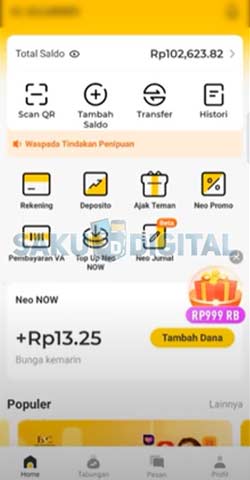 7 Cara Top Up ShopeePay Lewat Bank Neo