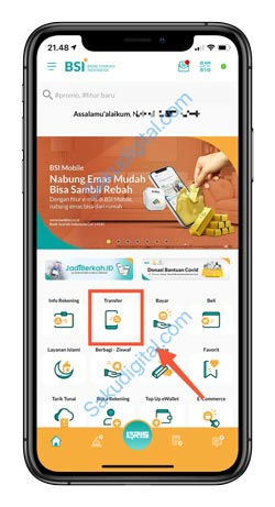 7 Pilih Menu Transfer